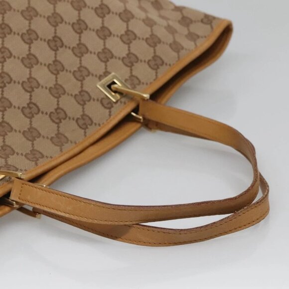 GUCCI GG Canvas Tote Bag Beige Gold 002 1097 2404 Auth ep10320 - Picture 8 of 16